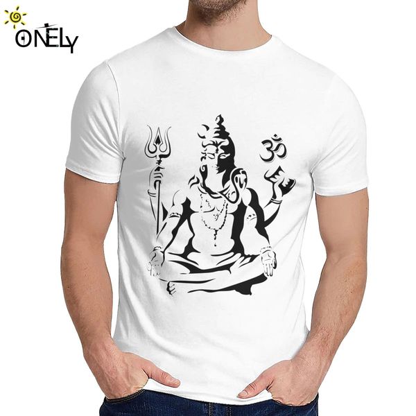 harajuku lord shiva sketch tee male new custom pure cotton t-shirt classic round neck