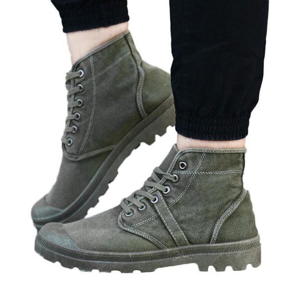 men canvas shoes fashion high ankle boots up boots comfortable thick bottom casual lace round toe rubber basic, Black
men canvas shoes fashion high ankle boots up boots comfortable thick bottom casual lace round toe rubber basic, Black