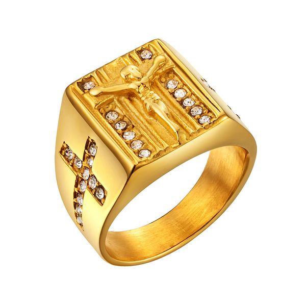 valily white cubic zirconia jesus cross ring for men gold tone stainless steel crucifix ring male jewelry anel aneis masculinos, Golden;silver
valily white cubic zirconia jesus cross ring for men gold tone stainless steel crucifix ring male jewelry anel aneis masculinos, Golden;silver