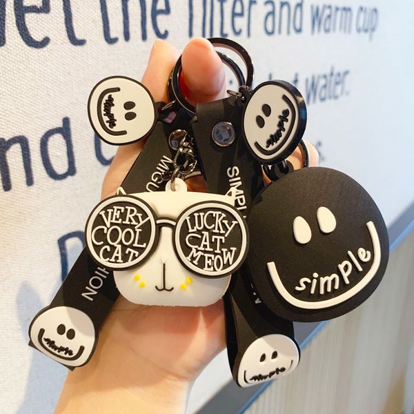 cute happy expression smiling face key chain men and women creative key chain car ring bag pendant party gift, Silver
cute happy expression smiling face key chain men and women creative key chain car ring bag pendant party gift, Silver