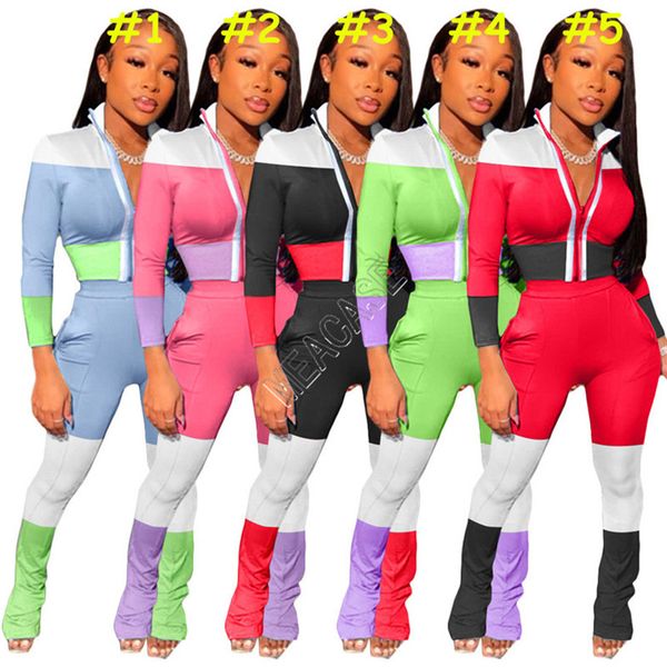 women tracksuit new fashion reflective stripe patchwork zip jacket coat outfits block legging pants sweat suit two piece clothing d82007, White
women tracksuit new fashion reflective stripe patchwork zip jacket coat outfits block legging pants sweat suit two piece clothing d82007, White