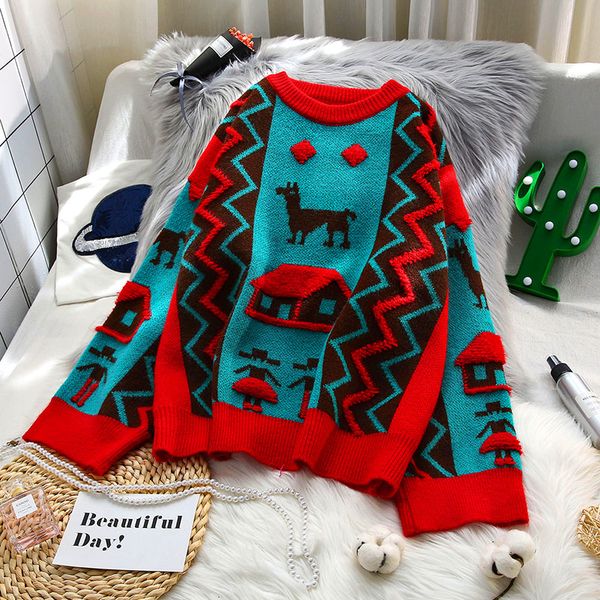 new design thicken warm knitted women sweater and pullovers winter loose casual long-sleeved female outwear coat, White;black
new design thicken warm knitted women sweater and pullovers winter loose casual long-sleeved female outwear coat, White;black