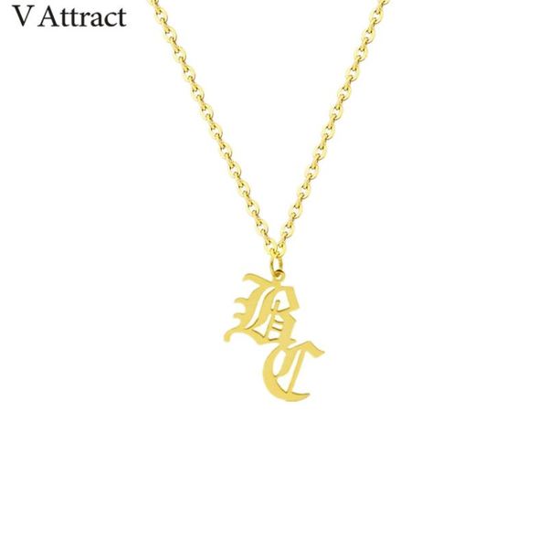 pendant necklaces unique old english 2 initial necklace gold filled personalized name statement for women gothic jewelry christmas, Silver
pendant necklaces unique old english 2 initial necklace gold filled personalized name statement for women gothic jewelry christmas, Silver