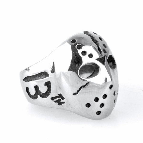 mens silver color friday the 13th jason's hockey mask 316l stainless steel biker ring, Golden;silver
mens silver color friday the 13th jason's hockey mask 316l stainless steel biker ring, Golden;silver