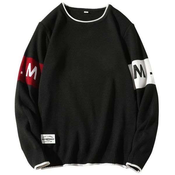 new men's winter fashion contrasting color knitwear sweater autumn pullovers sweater, White;black
new men's winter fashion contrasting color knitwear sweater autumn pullovers sweater, White;black