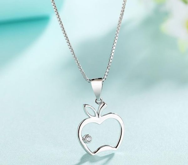 romantic women pendant necklace zircon s925 45cm apple shape engagement birthday gift for lover high-end led jewelry11, Silver
romantic women pendant necklace zircon s925 45cm apple shape engagement birthday gift for lover high-end led jewelry11, Silver