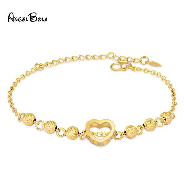 heart gold beads luxury 24k gold women's charm bracelet adjustable lucky bracelet for women jewelry accessories, Black
heart gold beads luxury 24k gold women's charm bracelet adjustable lucky bracelet for women jewelry accessories, Black