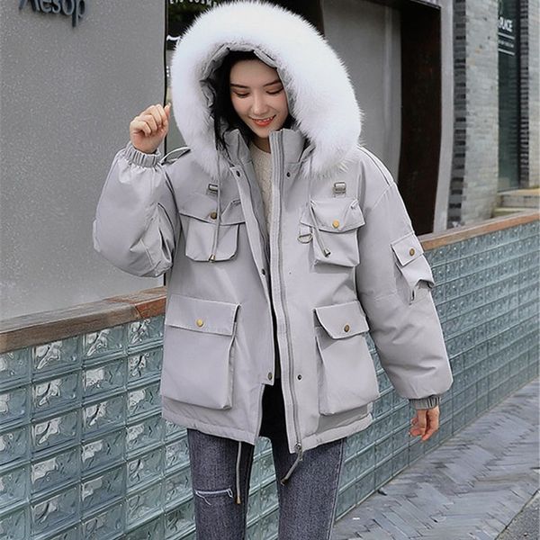 women's down & parkas 2021 winter parka women cotton coat fur collar hooded jacket plus size thick warm padded big pocket casual kw20, Black
women's down & parkas 2021 winter parka women cotton coat fur collar hooded jacket plus size thick warm padded big pocket casual kw20, Black