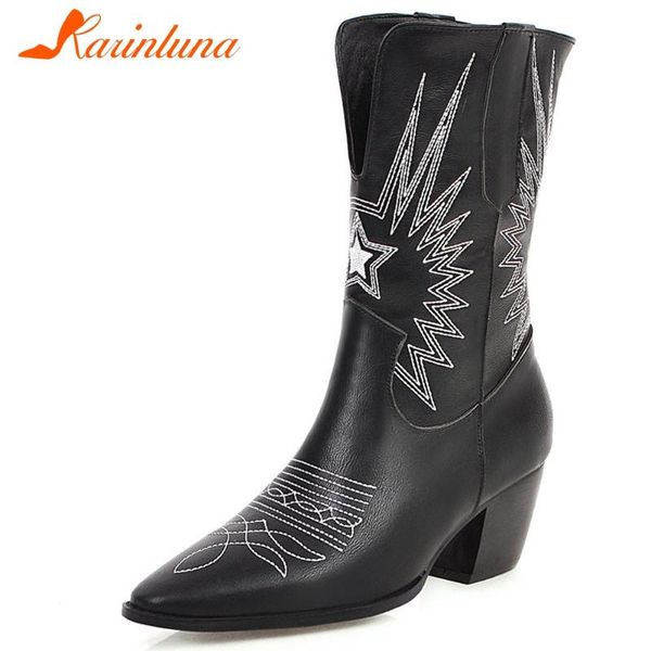 boots karin brand lady high heel elegant pointed toe mid-calf women sewing western shoes woman, Black
boots karin brand lady high heel elegant pointed toe mid-calf women sewing western shoes woman, Black
