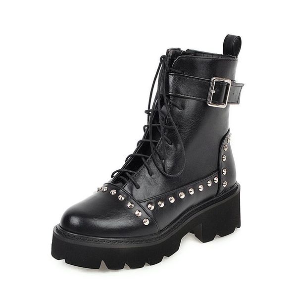 rivet boots women lace up black leather ankle boots mid heel goth style short for autumn tyh6
rivet boots women lace up black leather ankle boots mid heel goth style short for autumn tyh6