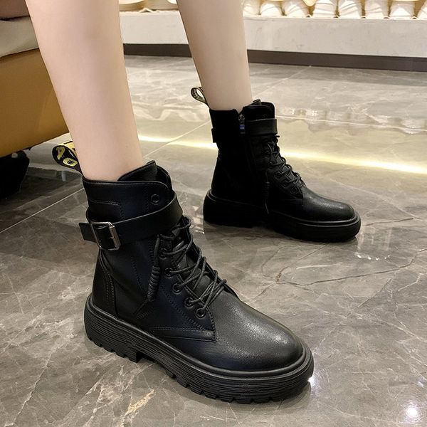 autumn new ladies boots 2020 korean fashion buckle design mid-tube boots non-slip wear-resistant riding women, Black
autumn new ladies boots 2020 korean fashion buckle design mid-tube boots non-slip wear-resistant riding women, Black