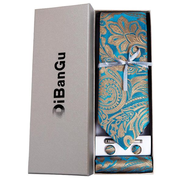 bow ties 2021 fashion teal blue gold paisley men's tie hankerchiefs cufflinks clip set wedding party necktie gift box for men dibangu, Black;gray
bow ties 2021 fashion teal blue gold paisley men's tie hankerchiefs cufflinks clip set wedding party necktie gift box for men dibangu, Black;gray