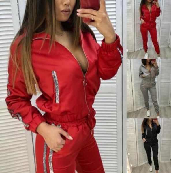 new womens tracksuit designer 2-piece women's sports suit long-sleeved fitness casual jogging pants tracksuit women s clothing 2 piece, Gray
new womens tracksuit designer 2-piece women's sports suit long-sleeved fitness casual jogging pants tracksuit women s clothing 2 piece, Gray