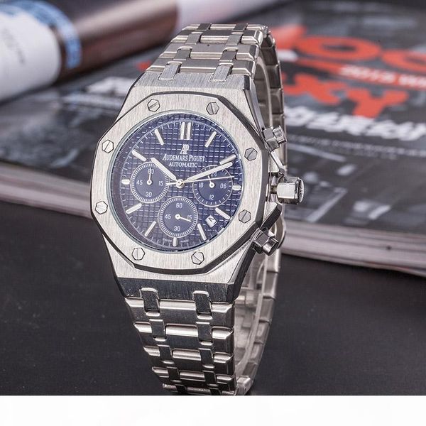 all subdials work mens watches stainless steel quartz ap wristwatches satch luxury watch, Black;brown
all subdials work mens watches stainless steel quartz ap wristwatches satch luxury watch, Black;brown