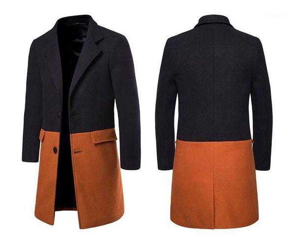 overcoat contract color homme slim pocket overcoat clothing long mens designer coat panelled woolen, Black
overcoat contract color homme slim pocket overcoat clothing long mens designer coat panelled woolen, Black