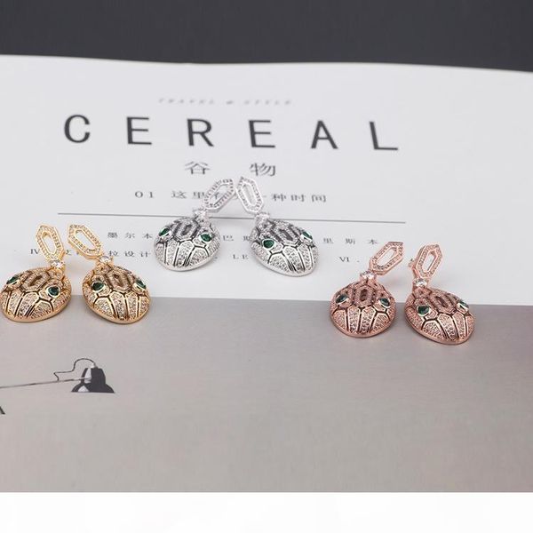 snake head hanging earring luxury designer jewelry women diamond animal gem earrings ins party wedding gift accessories, Golden
snake head hanging earring luxury designer jewelry women diamond animal gem earrings ins party wedding gift accessories, Golden