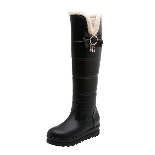 2021 new knee high snow boots women shoes heihgt increasing wedges platform winter boots waterproof thick fur warm lady, Black
2021 new knee high snow boots women shoes heihgt increasing wedges platform winter boots waterproof thick fur warm lady, Black