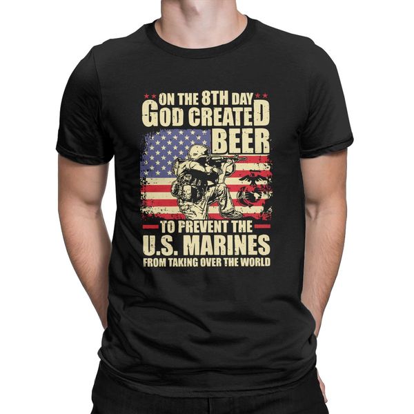 humorous usmc army t-shirts men pure cotton t shirt on the 8th god created beer short sleeve tee shirt original plus size
humorous usmc army t-shirts men pure cotton t shirt on the 8th god created beer short sleeve tee shirt original plus size