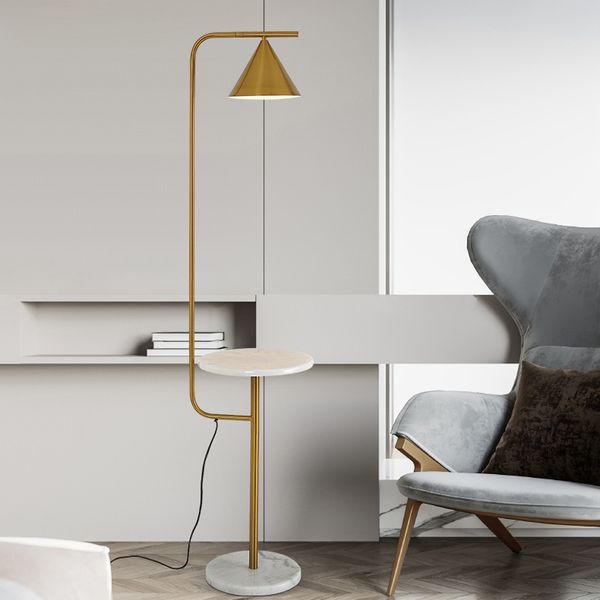 Nordic Floor Lamp Living Room Bedroom Simple Postmodern Net Red Bedside Lamp Coffee Table Marble Vertical Lamps Led Bulb Lamp E27