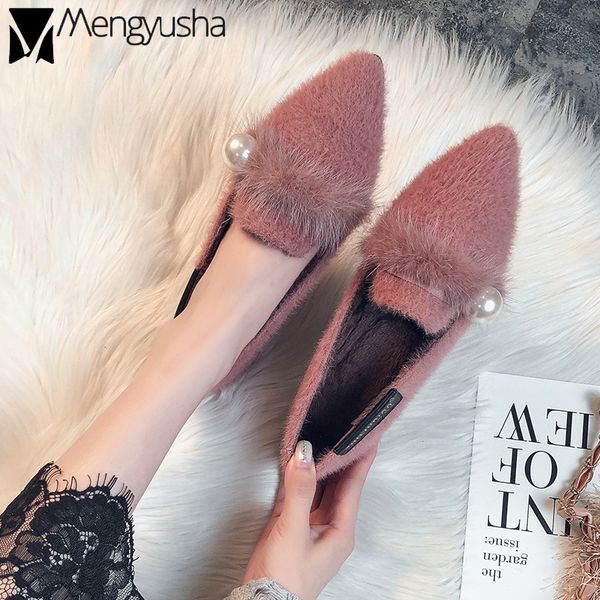 quality winter plush fur pointed flats women slip on furry mules loafers shallow ladies pearls mink hair mocasines espadrilles43, Black
quality winter plush fur pointed flats women slip on furry mules loafers shallow ladies pearls mink hair mocasines espadrilles43, Black