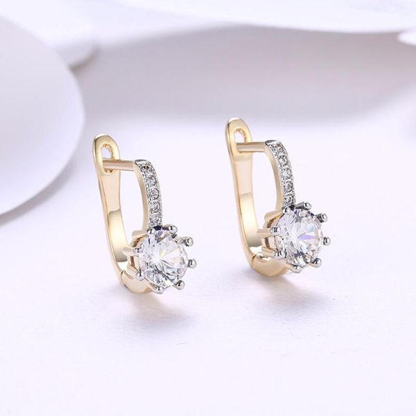female blue white cubic zircon buckle stud earrings for women rose gold color female earrings ladies jewelry wholesale, Golden;silver
female blue white cubic zircon buckle stud earrings for women rose gold color female earrings ladies jewelry wholesale, Golden;silver