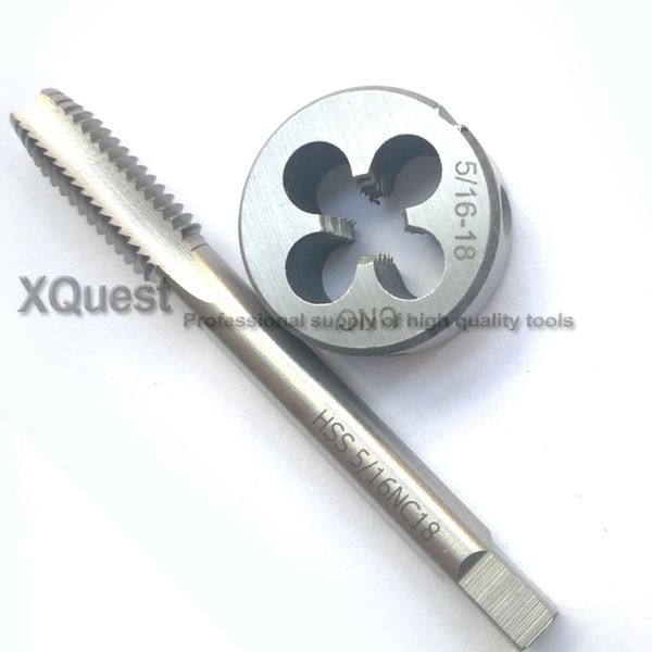 1 set hss right hand tap and round die unc 5/16 unified screw dies taps 5/16-20 5/16-24 5/16-27 5/16-28 5/16-32 5/16-32 5/16x40 
1 set hss right hand tap and round die unc 5/16 unified screw dies taps 5/16-20 5/16-24 5/16-27 5/16-28 5/16-32 5/16-32 5/16x40
