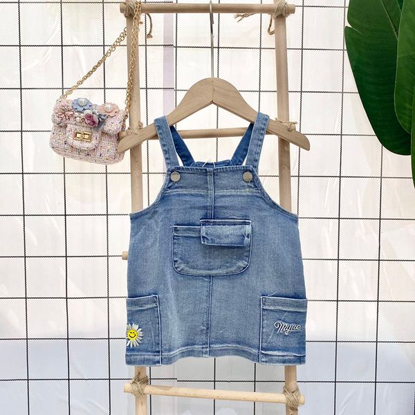 refreshing baby girl sling dress sweet lady 100% cotton solid color denim skirt princess print one-piece dress, Blue
refreshing baby girl sling dress sweet lady 100% cotton solid color denim skirt princess print one-piece dress, Blue