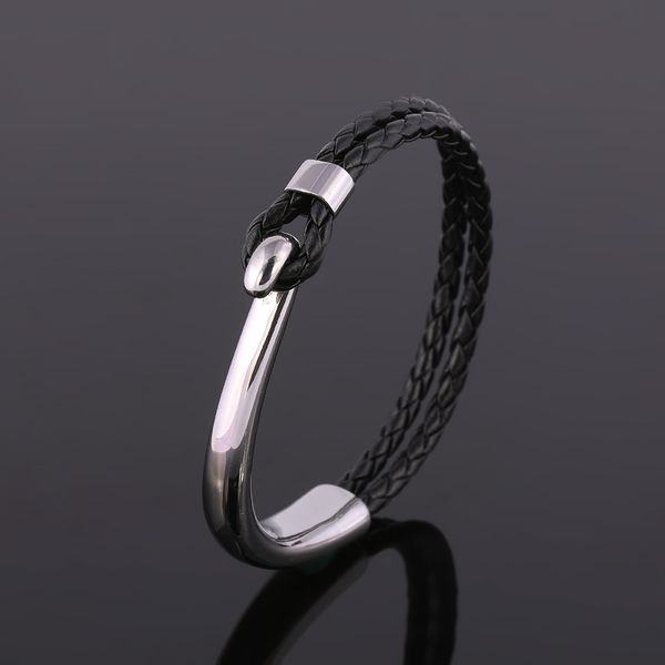 charm bracelets stainless steel bracelet hand braided double leather rope jewelry fashion trend simple and elegant individual accessories, Golden;silver
charm bracelets stainless steel bracelet hand braided double leather rope jewelry fashion trend simple and elegant individual accessories, Golden;silver