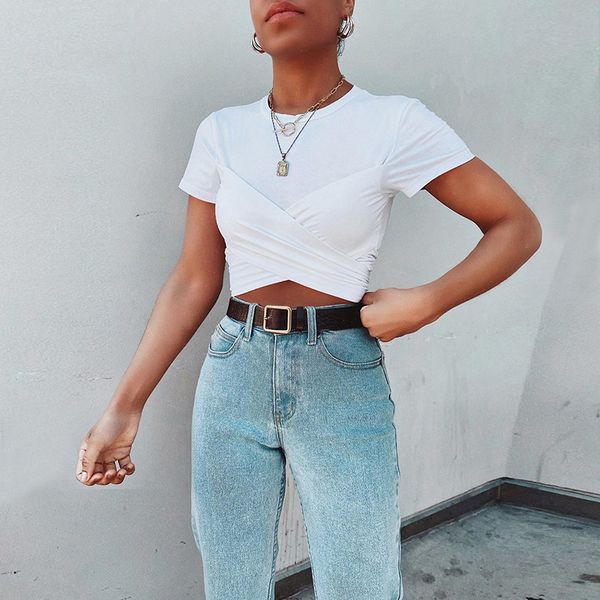 women's t-shirt o neck short sleeve bandage strap cropped t shirt casual slim fit white club party outdoor crop tee
women's t-shirt o neck short sleeve bandage strap cropped t shirt casual slim fit white club party outdoor crop tee
