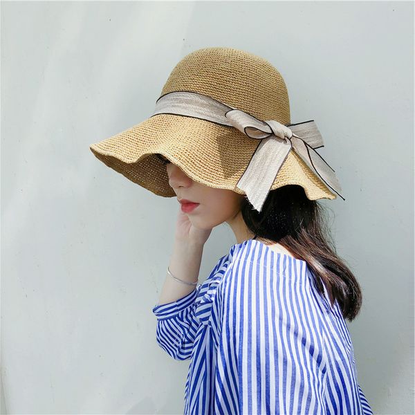 fisherman hat bowknot straw hat women's summer sunscreen sun hand-woven beach large foldable bucket, Blue;gray
fisherman hat bowknot straw hat women's summer sunscreen sun hand-woven beach large foldable bucket, Blue;gray