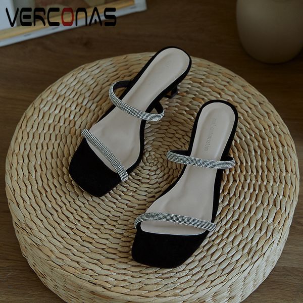 verconas 2020 woman sandals women pumps woman slippers summer crystal decoration square toe square high heels shoes, Black
verconas 2020 woman sandals women pumps woman slippers summer crystal decoration square toe square high heels shoes, Black