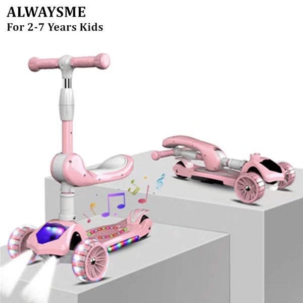 alwaysme child kids baby scooter & balance bike for ages 24-96 months