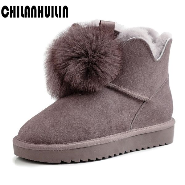 classic thick fur winter snow boots warm ankle boots woman women shoes fashion female outdoor casual shoes flats platform, Black
classic thick fur winter snow boots warm ankle boots woman women shoes fashion female outdoor casual shoes flats platform, Black