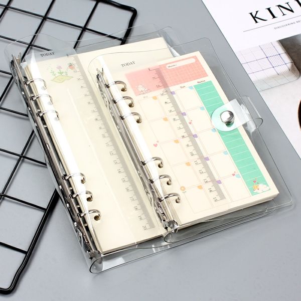 a5/a6 transparent pvc loose leaf binder notebook with 45 sheets refills note book journal planner office stationery supplies, Purple;pink
a5/a6 transparent pvc loose leaf binder notebook with 45 sheets refills note book journal planner office stationery supplies, Purple;pink