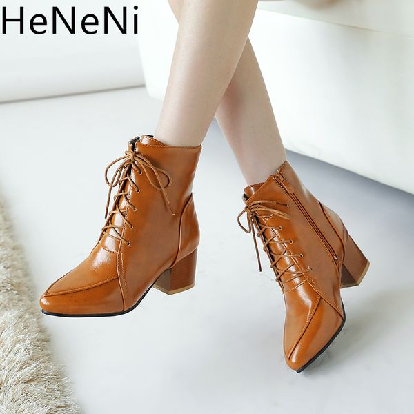 boots shoes women spring high heels ankle pointed toe square heel zip ladies big size 32-45, Black
boots shoes women spring high heels ankle pointed toe square heel zip ladies big size 32-45, Black