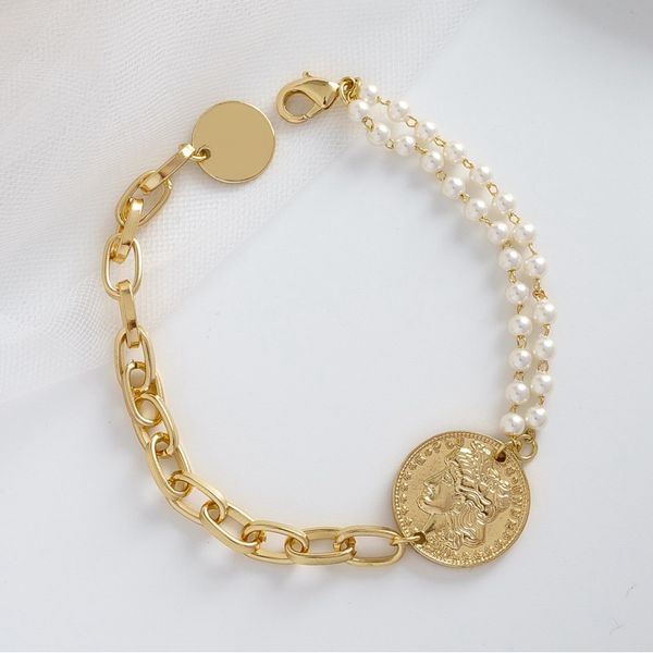 luxury casual style portrait pearl bracelet 2020 women classic simplicity golden bracelet party gift, Black
luxury casual style portrait pearl bracelet 2020 women classic simplicity golden bracelet party gift, Black