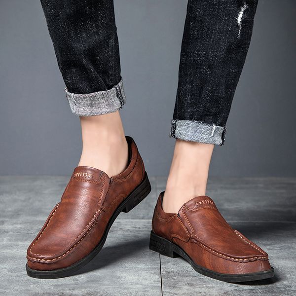 genuine leather men shoes loafers men moccasin handmade leisure fashion sneakers slip on formal oxfords shoes male, Black
genuine leather men shoes loafers men moccasin handmade leisure fashion sneakers slip on formal oxfords shoes male, Black