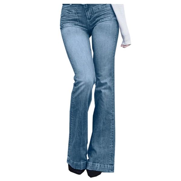 women destoryed flare jeans button waist bell bottom denim pants fashion casual solid color pants 2.24, Black;blue
women destoryed flare jeans button waist bell bottom denim pants fashion casual solid color pants 2.24, Black;blue