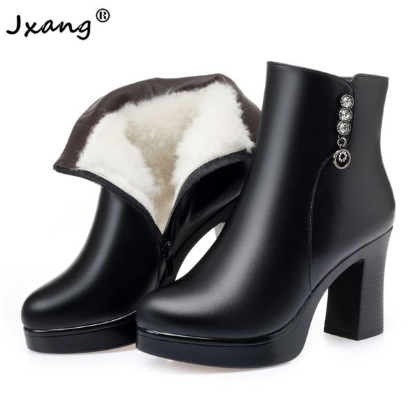 jxang new 2020 genuine leather ladies new year high heels boots boots shoes women wool winter warm trend snow ladies wool, Black
jxang new 2020 genuine leather ladies new year high heels boots boots shoes women wool winter warm trend snow ladies wool, Black