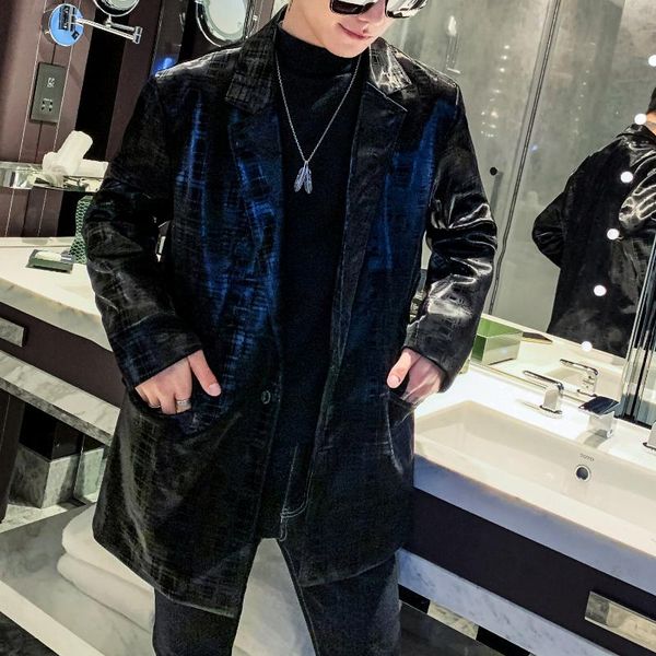 men's fur & faux jaqueta masculino couro winter large version mid-length korean style social guy leather jacket motorcycle male, Black
men's fur & faux jaqueta masculino couro winter large version mid-length korean style social guy leather jacket motorcycle male, Black