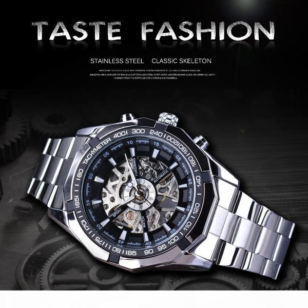 2019 silver stainless steel waterproof mens skeleton watches brand luxury transparent mechanical male wrist watch, Slivery;brown
2019 silver stainless steel waterproof mens skeleton watches brand luxury transparent mechanical male wrist watch, Slivery;brown