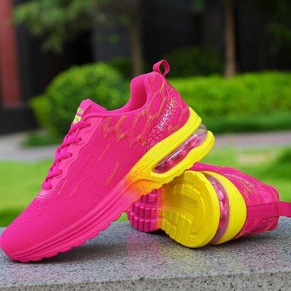 zapatillas de deporte de malla transpirable para mujer, zapatillas ligeras antideslizantes para caminar mujer, Black