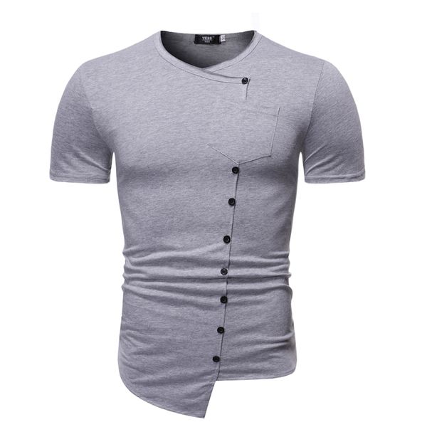 2020 short-sleeved t-shirt irregular pocket design casual t-shirt m-xxl, White;black
2020 short-sleeved t-shirt irregular pocket design casual t-shirt m-xxl, White;black