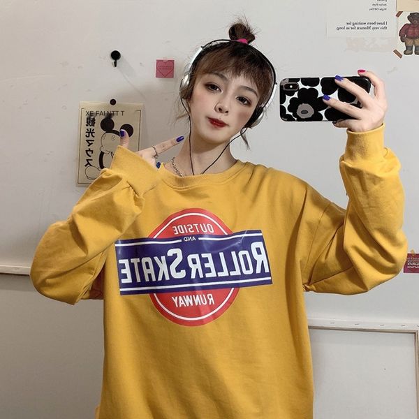 2020 autumn new student t-shirt women's loose round neck letter printing casual korean sweatert-shirt sweaterstyle sweater women's, Black
2020 autumn new student t-shirt women's loose round neck letter printing casual korean sweatert-shirt sweaterstyle sweater women's, Black