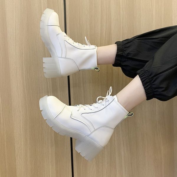2020 womens ankle boots leather thick bottom lace-up woman shoes winter autumn jelly bottom footwear size 34-40 female shoes, Black
2020 womens ankle boots leather thick bottom lace-up woman shoes winter autumn jelly bottom footwear size 34-40 female shoes, Black