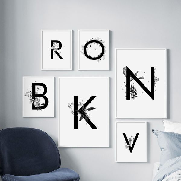 wall art canvas painting 26 english letters flower abstract nordic posters and prints black white wall pictures for living room
wall art canvas painting 26 english letters flower abstract nordic posters and prints black white wall pictures for living room