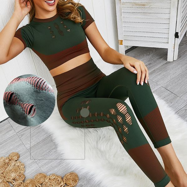 women's sports 2 piece sets yoga clothes seamless knitting patchwork sport outfit for fitness sportwear gym clothing for women, Gray
women's sports 2 piece sets yoga clothes seamless knitting patchwork sport outfit for fitness sportwear gym clothing for women, Gray