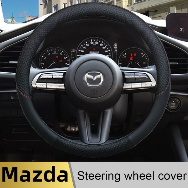100% dermay brand leather sport car steering wheel cover for 3 bk bl bj bn 323 axela 3 sport auto accessories 
100% dermay brand leather sport car steering wheel cover for 3 bk bl bj bn 323 axela 3 sport auto accessories