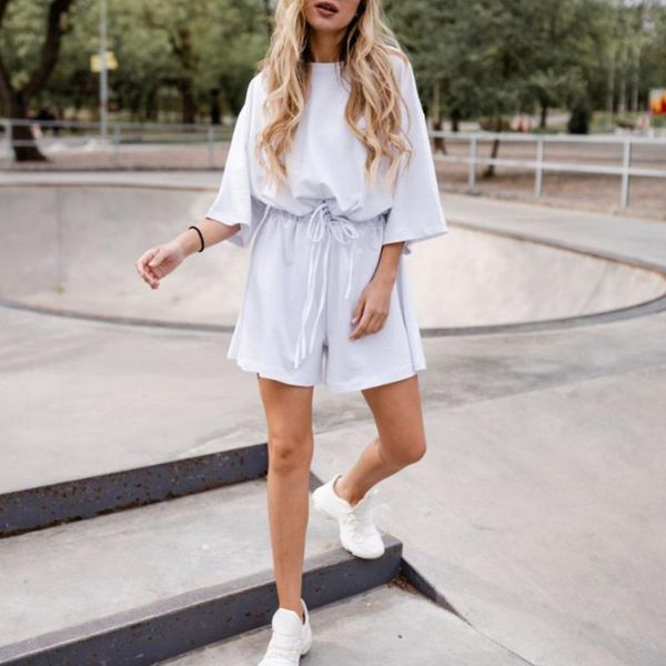 women tracksuit set summer casual solid color loose tracksuit fashion female clothes outfit set shorts 2pcs d30, Gray
women tracksuit set summer casual solid color loose tracksuit fashion female clothes outfit set shorts 2pcs d30, Gray