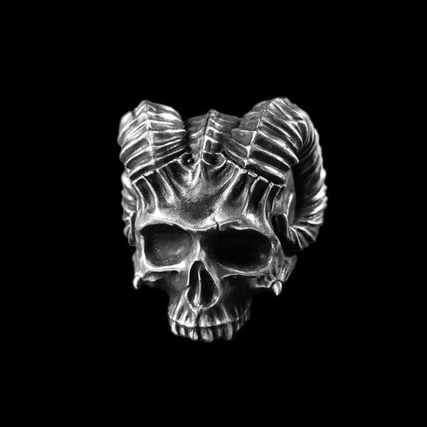 gothic rock 316l stainless steel biker rings unique horned devil skull ring punk jewelry size 7-14, Silver
gothic rock 316l stainless steel biker rings unique horned devil skull ring punk jewelry size 7-14, Silver